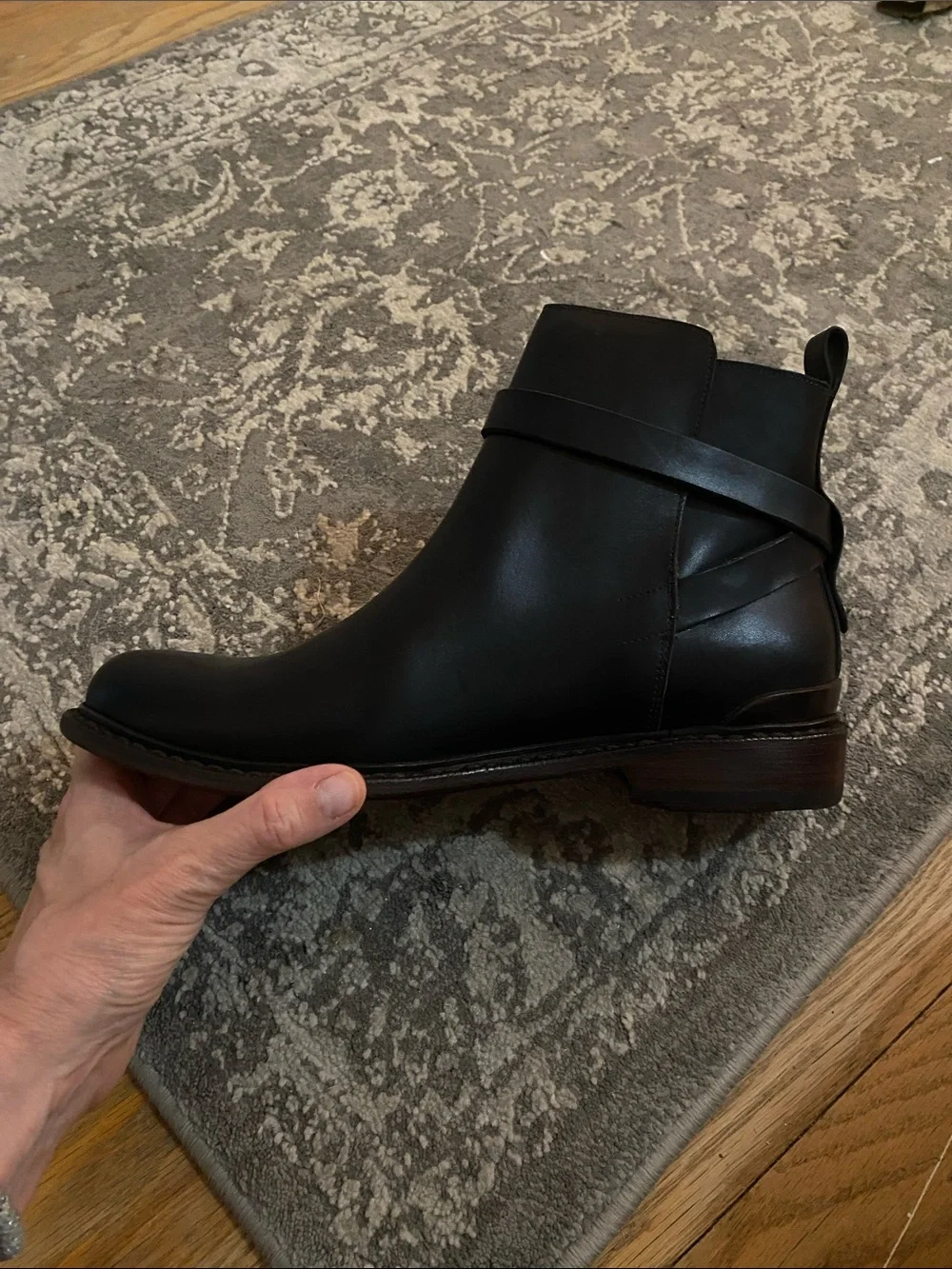 Rag & Bone Women’s Chelsea Black Leather Ankle Boots “Driscoll”